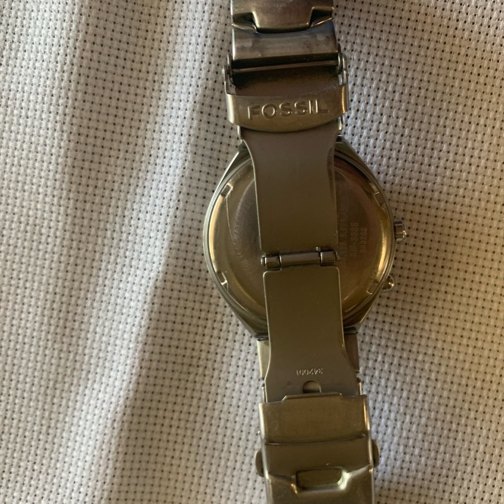 Vintage Fossil Blue AM 3535 Stainless Steel Men’s Watch with Color Changing Face - Picture 8 of 9